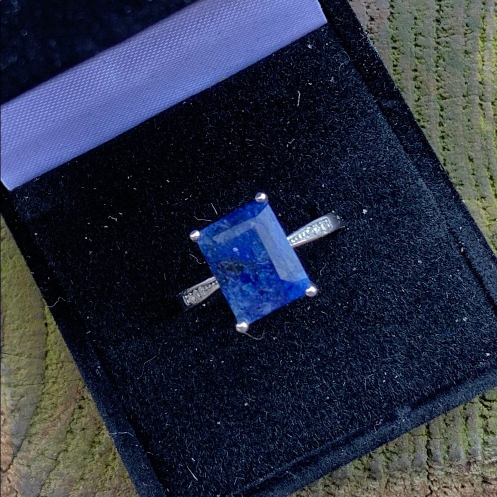 STERLING SILVER BLUE JADEITE - Picture 4 of 6